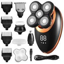 Load image into Gallery viewer, IPX7 Waterproof Electric Shaver Razor for Men Beard Hair Trimmer Rechargeable Bald Head Shaving Machine LCD Display Grooming Kit