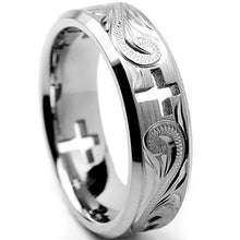 Load image into Gallery viewer, All Seeing Eye Fashion Rings for Women Men Retro Hip-Hop Personality Ring Engraved Retro Hipster Ring Hollow Cross Rings