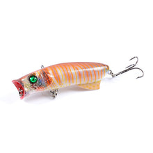 Load image into Gallery viewer, 1pc Floathing Lure with Treble Hook 3D Printed Topwater Popper Fishing Lure 7.8cm 11.5g Hard Bait Plastic Fishing Tackle Crankbait 7 Colors