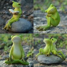 Load image into Gallery viewer, Creative Cute Resin Rural Frog Statue Outdoor Frogs Sculpture For Home Desk Garden Store Decorative Decor Ornament Dropshipping