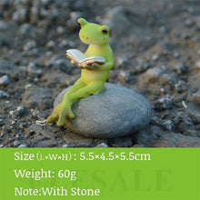 Load image into Gallery viewer, Creative Cute Resin Rural Frog Statue Outdoor Frogs Sculpture For Home Desk Garden Store Decorative Decor Ornament Dropshipping