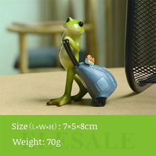 Load image into Gallery viewer, Creative Cute Resin Rural Frog Statue Outdoor Frogs Sculpture For Home Desk Garden Store Decorative Decor Ornament Dropshipping
