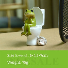 Load image into Gallery viewer, Creative Cute Resin Rural Frog Statue Outdoor Frogs Sculpture For Home Desk Garden Store Decorative Decor Ornament Dropshipping