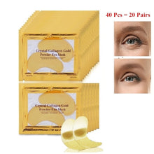 Load image into Gallery viewer, 40-pcs Korean Beauty Cosmetics Gold Crystal Collagen Patches For Eye Moisture Anti-Aging Acne Eye Mask Skin Care
