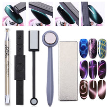 Load image into Gallery viewer, Nail Art Magnet Stick Cat Eye Magnet for UV Gel Varnish Polish 9D Cat Eye Line Strip Effect Strong Magnetic Pen Nail Art Tools