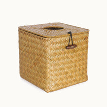 Load image into Gallery viewer, Handcrafted Rattan Tissue Box Vintage Seagrass Tissue Holder Roll Paper Wicker Woven Tissue Box Home Décor