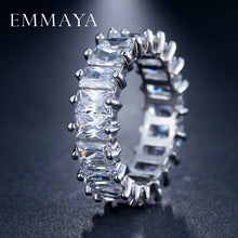 Load image into Gallery viewer, EMMAYA Austrian Zircon Silver Color Unique Design CZ Ring Paved Fashion Women Ring Jewelry