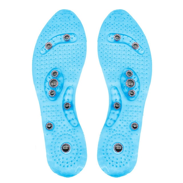 Unisex Magnetic Massage Insoles Foot Acupressure Shoe Pads Therapy Slimming Insoles for Weight Loss Transparent