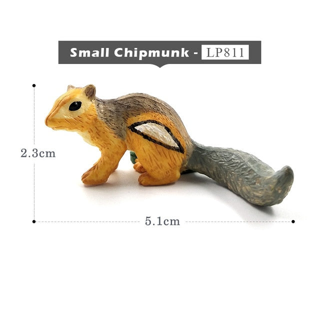 Simulation Squirrel Elephant Parrot Wombat Animal model figurine home decor miniature fairy garden decoration accessories figure