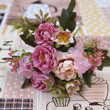 Load image into Gallery viewer, Peony DIY Party Decoration Vintage Silk Artificial Flowers Small Rose Wedding Fake Flowers Festival Supplies Home Decor Bouquet
