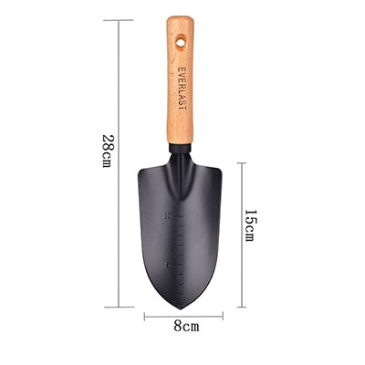 New Arrival Carbon Steel Garden Shovel Flower Planting Shovel Garden Wooden Handle Gardening Hand Tools Tao Hua Yuan Tools