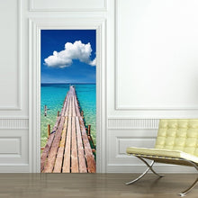 Load image into Gallery viewer, DIY 3D PVC Self Adhesive Wallpaper Beautiful Landscape Door Sticker For Living Room Bedroom Waterproof Mural Decals deursticker