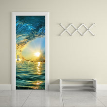 Load image into Gallery viewer, DIY 3D PVC Self Adhesive Wallpaper Beautiful Landscape Door Sticker For Living Room Bedroom Waterproof Mural Decals deursticker