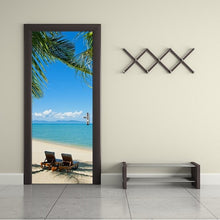 Load image into Gallery viewer, DIY 3D PVC Self Adhesive Wallpaper Beautiful Landscape Door Sticker For Living Room Bedroom Waterproof Mural Decals deursticker