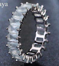 Load image into Gallery viewer, EMMAYA Austrian Zircon Silver Color Unique Design CZ Ring Paved Fashion Women Ring Jewelry