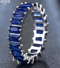 Load image into Gallery viewer, EMMAYA Austrian Zircon Silver Color Unique Design CZ Ring Paved Fashion Women Ring Jewelry