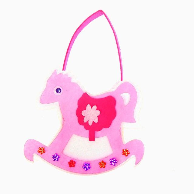 DIY Handbag Children Craft Toy Mini Bag Non-woven Cloth Colorful Handmade Bag Cartoons Animals Children Handbags