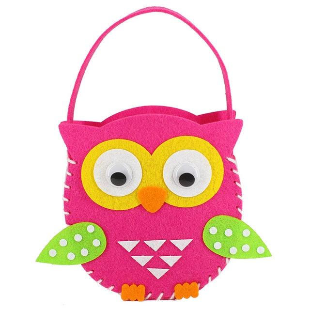 DIY Handbag Children Craft Toy Mini Bag Non-woven Cloth Colorful Handmade Bag Cartoons Animals Children Handbags
