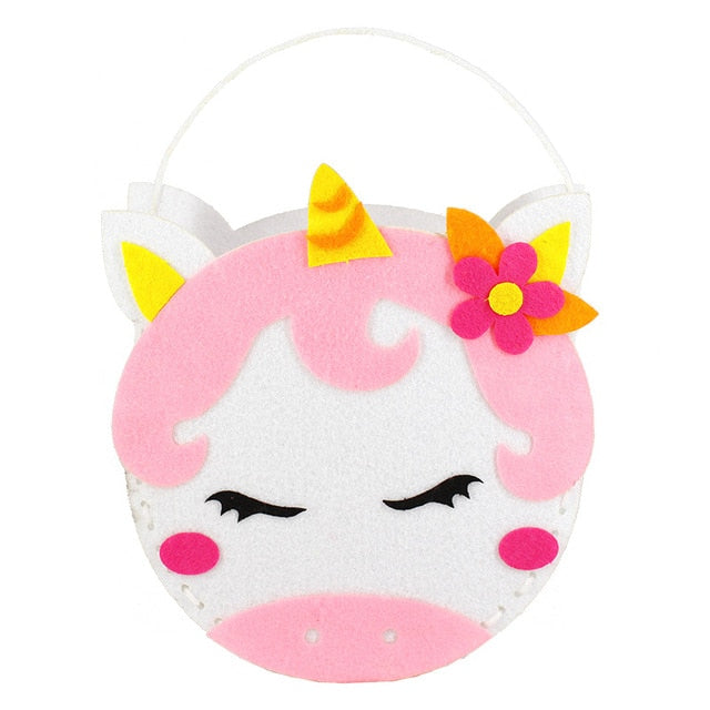 DIY Handbag Children Craft Toy Mini Bag Non-woven Cloth Colorful Handmade Bag Cartoons Animals Children Handbags