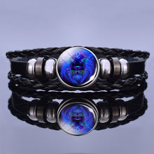 Load image into Gallery viewer, 12 Zodiac Signs Constellation Charm Bracelet Men Women Fashion Multilayer Weave leather Bracelet & Bangle Birthday Gifts