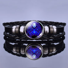 Load image into Gallery viewer, 12 Zodiac Signs Constellation Charm Bracelet Men Women Fashion Multilayer Weave leather Bracelet & Bangle Birthday Gifts
