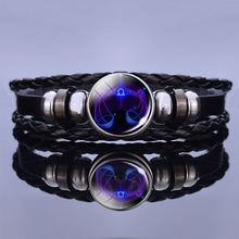 Load image into Gallery viewer, 12 Zodiac Signs Constellation Charm Bracelet Men Women Fashion Multilayer Weave leather Bracelet & Bangle Birthday Gifts