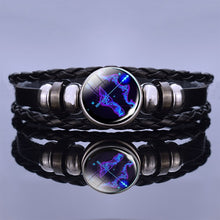 Load image into Gallery viewer, 12 Zodiac Signs Constellation Charm Bracelet Men Women Fashion Multilayer Weave leather Bracelet & Bangle Birthday Gifts