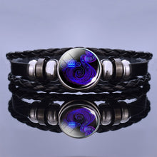 Load image into Gallery viewer, 12 Zodiac Signs Constellation Charm Bracelet Men Women Fashion Multilayer Weave leather Bracelet & Bangle Birthday Gifts