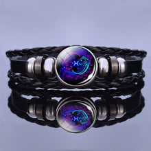 Load image into Gallery viewer, 12 Zodiac Signs Constellation Charm Bracelet Men Women Fashion Multilayer Weave leather Bracelet & Bangle Birthday Gifts