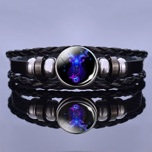 Load image into Gallery viewer, 12 Zodiac Signs Constellation Charm Bracelet Men Women Fashion Multilayer Weave leather Bracelet & Bangle Birthday Gifts