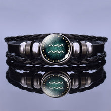 Load image into Gallery viewer, 12 Zodiac Signs Constellation Charm Bracelet Men Women Fashion Multilayer Weave leather Bracelet & Bangle Birthday Gifts