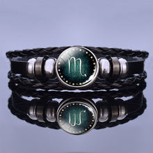 Load image into Gallery viewer, 12 Zodiac Signs Constellation Charm Bracelet Men Women Fashion Multilayer Weave leather Bracelet & Bangle Birthday Gifts