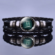 Load image into Gallery viewer, 12 Zodiac Signs Constellation Charm Bracelet Men Women Fashion Multilayer Weave leather Bracelet & Bangle Birthday Gifts