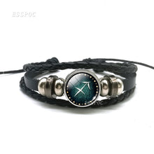 Load image into Gallery viewer, 12 Zodiac Signs Constellation Charm Bracelet Men Women Fashion Multilayer Weave leather Bracelet & Bangle Birthday Gifts
