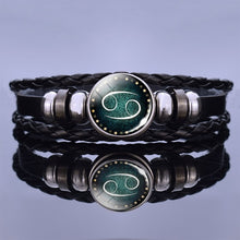 Load image into Gallery viewer, 12 Zodiac Signs Constellation Charm Bracelet Men Women Fashion Multilayer Weave leather Bracelet & Bangle Birthday Gifts