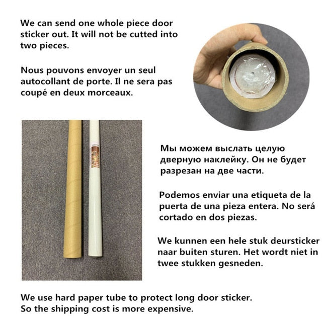 Creative 3D DIY Door Sticker 95x215cm/Custom Size Self Adhesive Wallpaper On the Doors DIY Renovation Waterproof Poster For Bedroom