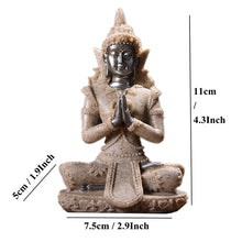 Load image into Gallery viewer, Buddha Statue Nature Sandstone Thailand Buddha Sculpture Hindu Fengshui Figurine Meditation Miniature Home Decor
