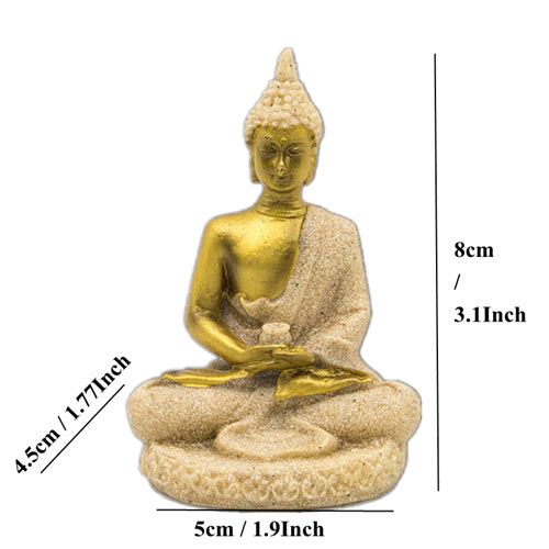 Buddha Statue Nature Sandstone Thailand Buddha Sculpture Hindu Fengshui Figurine Meditation Miniature Home Decor