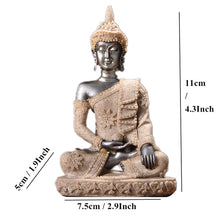 Load image into Gallery viewer, Buddha Statue Nature Sandstone Thailand Buddha Sculpture Hindu Fengshui Figurine Meditation Miniature Home Decor