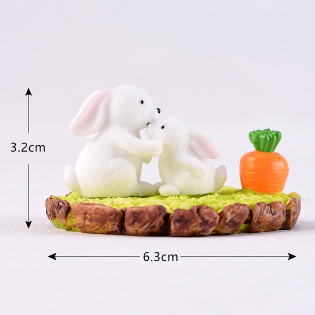 Micro Landscape Grass Lovers Rabbit squirrel duck figurine home decor miniature fairy garden decoration accessories Resin modern