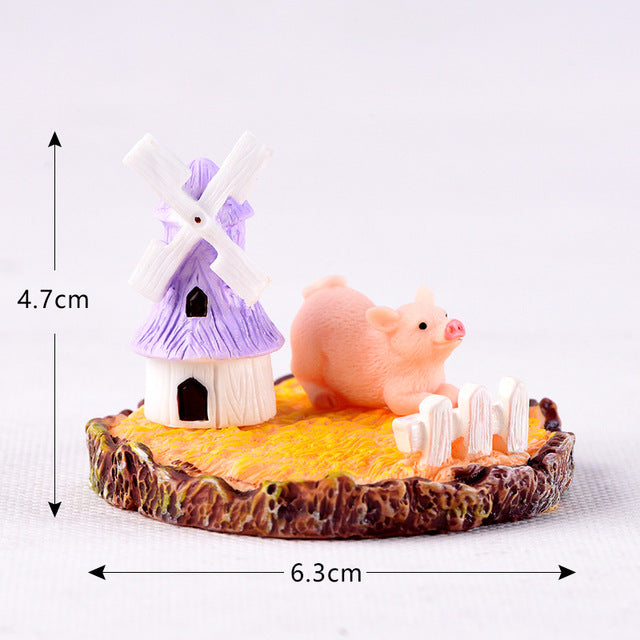 Micro Landscape Grass Lovers Rabbit squirrel duck figurine home decor miniature fairy garden decoration accessories Resin modern