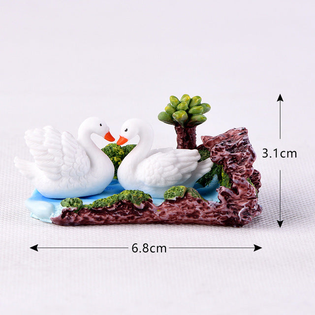 Micro Landscape Grass Lovers Rabbit squirrel duck figurine home decor miniature fairy garden decoration accessories Resin modern