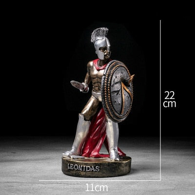 Ancient Rome Ornament Retro Spartan Character Model Resin Craft Figurines Home Decor Spartan Warrior Statue Figure Decorate Gift