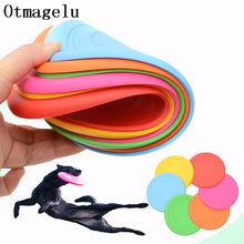 Load image into Gallery viewer, 1pcs Silicone Funny Flying Saucer Dog Toy Dog Fun Flying Discs Resistant Chew Puppy Training Interactive Frisby Fetch Toy Pet Supplies