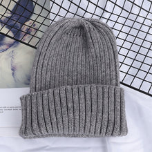 Load image into Gallery viewer, Winter Solid Color Wool Knit Beanie Women Fashion Casual Hat Warm Female Soft Thicken Hedging Cap Slouchy Bonnet Ski