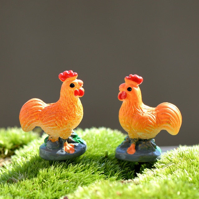 Micro Landscape Grass Lovers Rabbit squirrel duck figurine home decor miniature fairy garden decoration accessories Resin modern