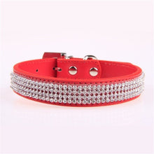 Load image into Gallery viewer, Dog Bling Pet Collar Rhinestone Crystal Diamond PU Leather Cat Puppy Collar Pet Collars Pets Supplies Dog Accessories