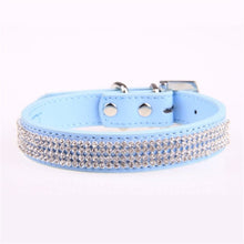Load image into Gallery viewer, Dog Bling Pet Collar Rhinestone Crystal Diamond PU Leather Cat Puppy Collar Pet Collars Pets Supplies Dog Accessories
