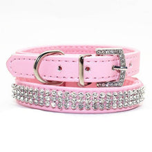 Load image into Gallery viewer, Dog Bling Pet Collar Rhinestone Crystal Diamond PU Leather Cat Puppy Collar Pet Collars Pets Supplies Dog Accessories