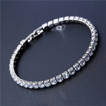 Load image into Gallery viewer, 4mm Iced Out Chain Cubic Zirconia Tennis Bracelet Bracelets For Women Men Gold Silver Color Bracelet CZ Chain Jewelry Great Gift